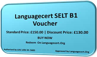 Languagecert International ESOL SELT B1 Voucher.Valid For 6 Months on Languagecert.Org | Buy Now!